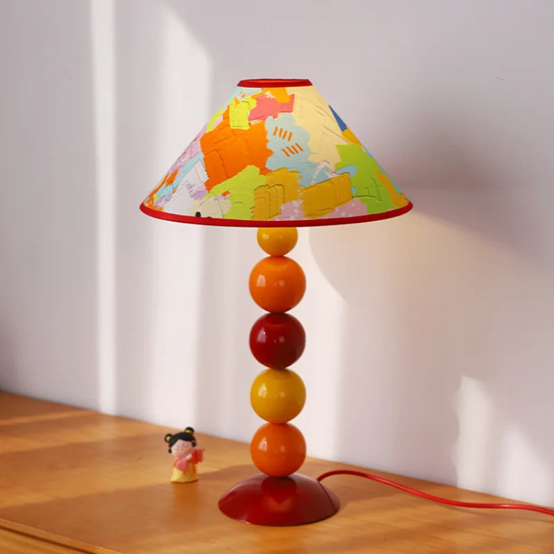 lampe de bureau vintage design nordique avec pierres colorées - vue 4 sur 8