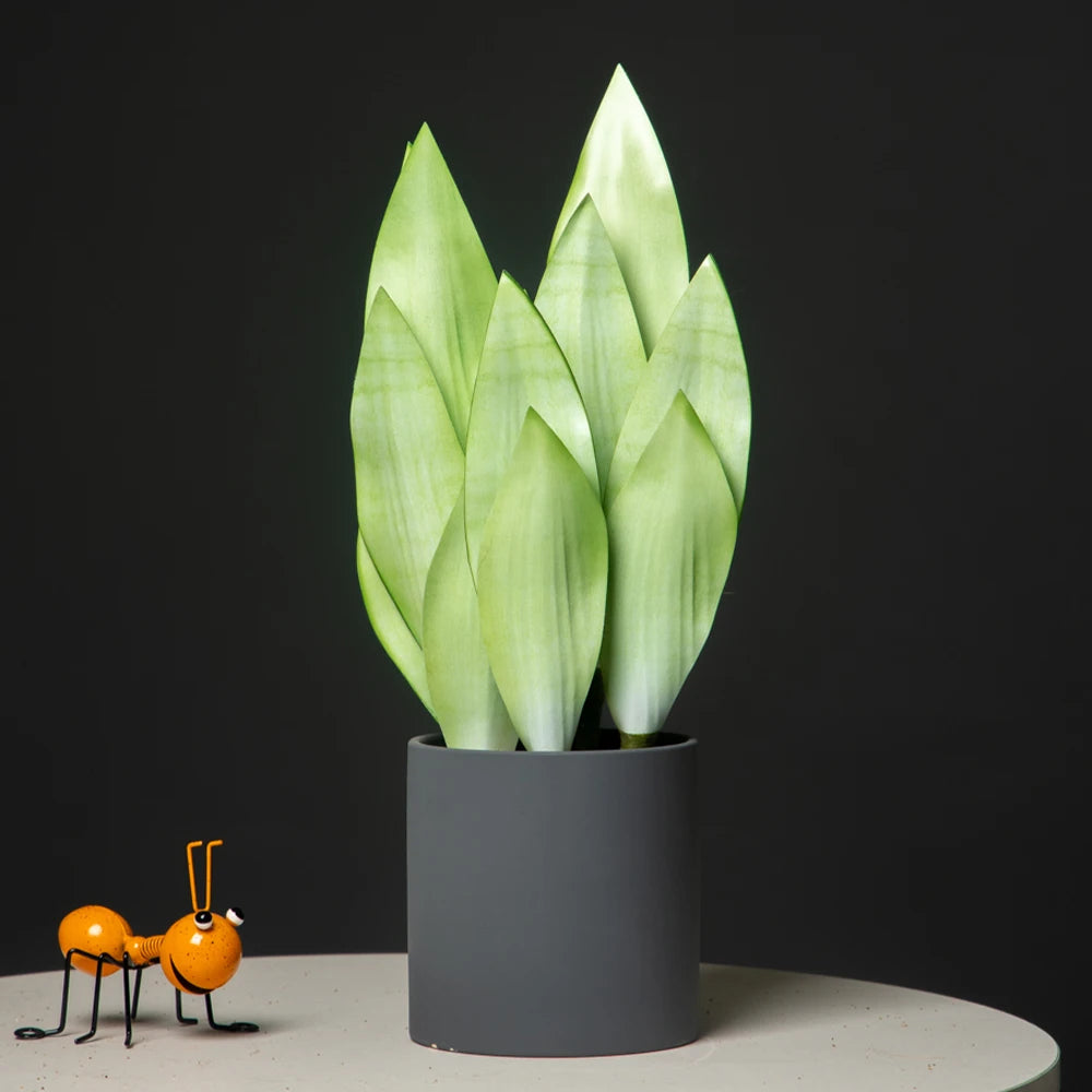 plante tropicale artificielle avec feuilles d'orchidée pour décoration intérieure - vue 3 sur 7