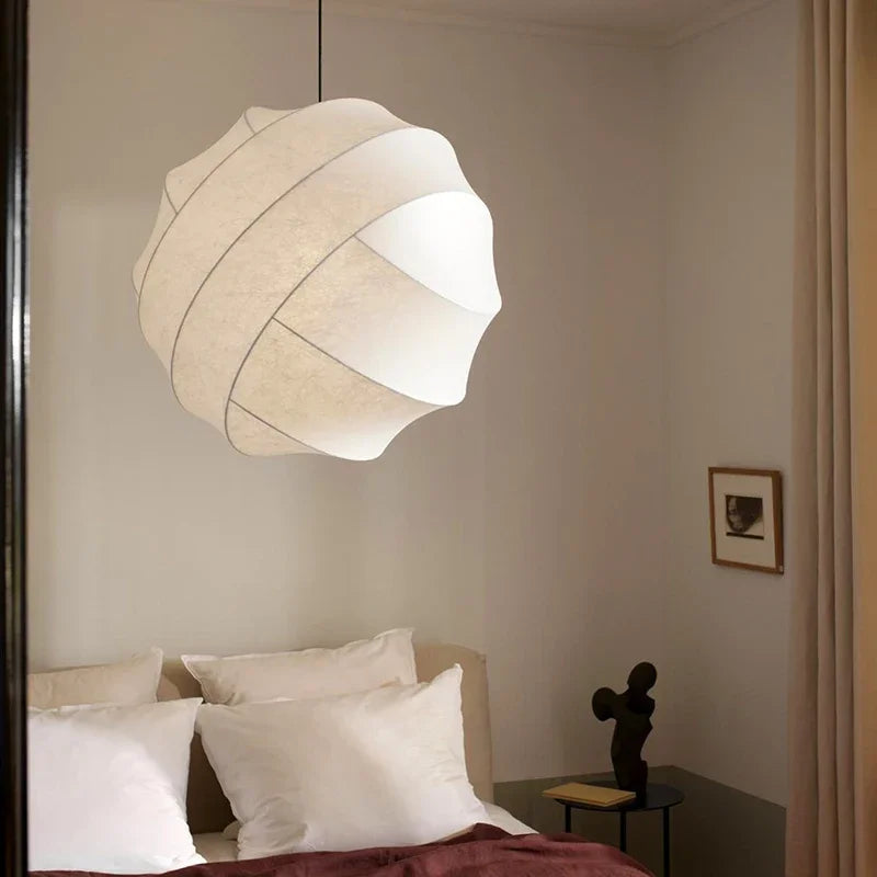 suspension en soie wabi sabi pour décoration intérieure moderne - vue 4 sur 9