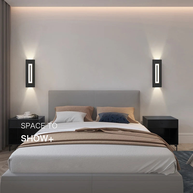 Applique murale Led d'intérieur chambre lampe de chevet nordique salon fond allée hôtel Led intérieur Double tête créative SimpleLamp