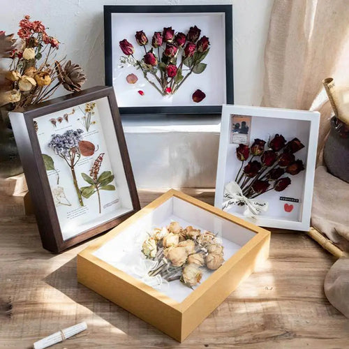 cadre 3d pour fleurs séchées ornement de bureau décor naturel - vue 4 sur 10