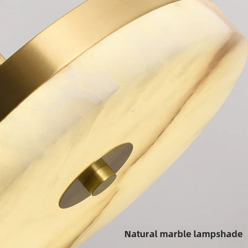 suspension en marbre blanc et cuivre design élégant pour intérieur moderne - vue 5 sur 7
