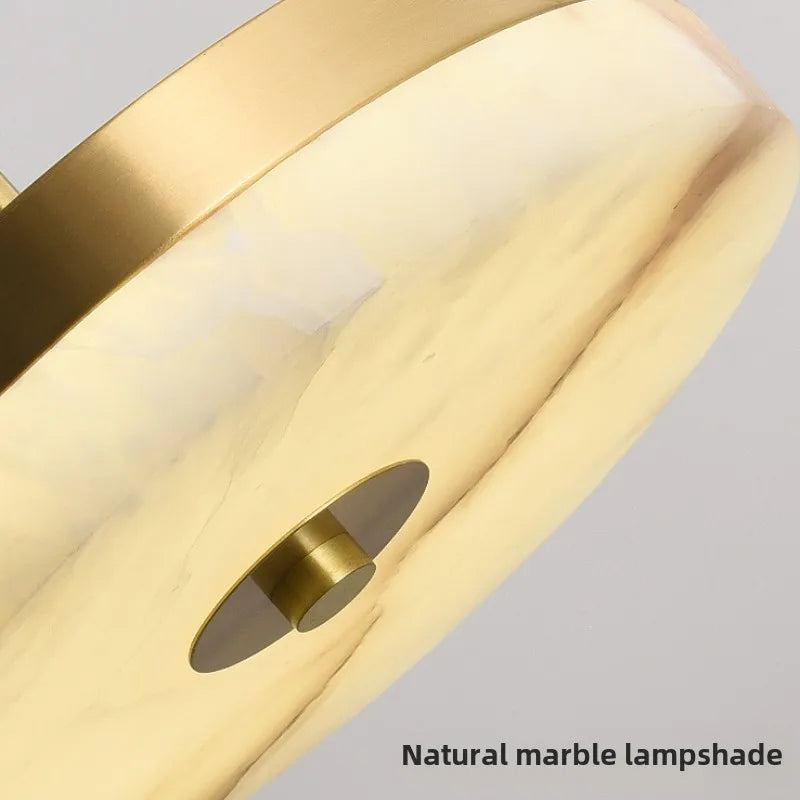 suspension en marbre blanc et cuivre design élégant pour intérieur moderne - vue 5 sur 7