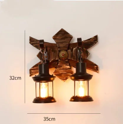 appliques murales led en bois style industriel pour décoration - vue 19 sur 21