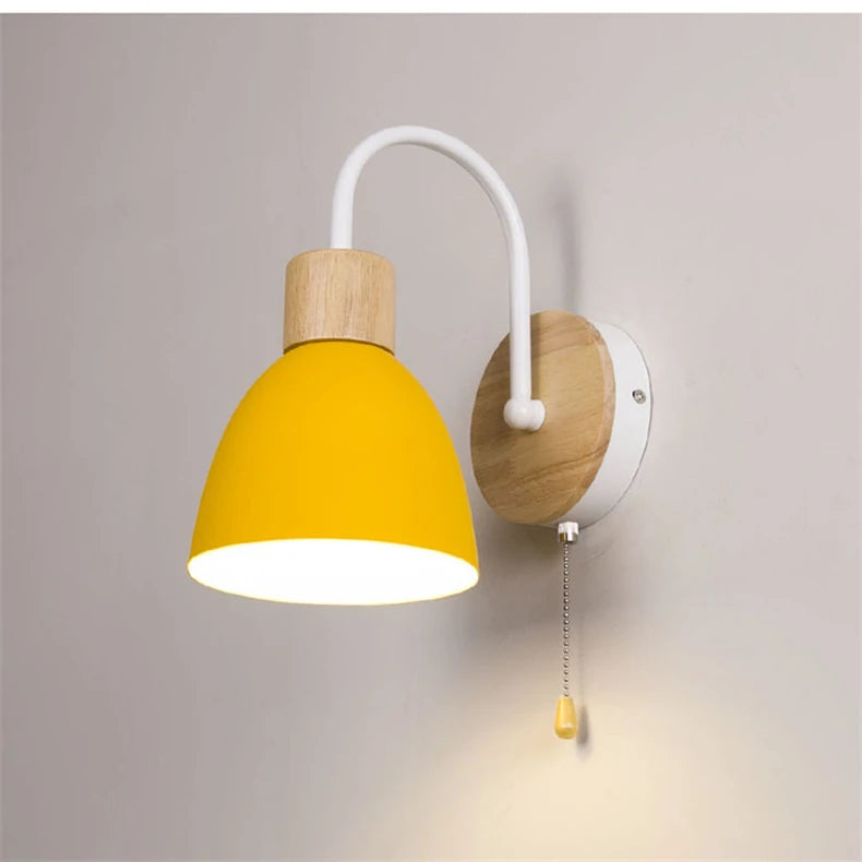 applique nordique moderne macaron avec interrupteur led décoration maison - vue 12 sur 18