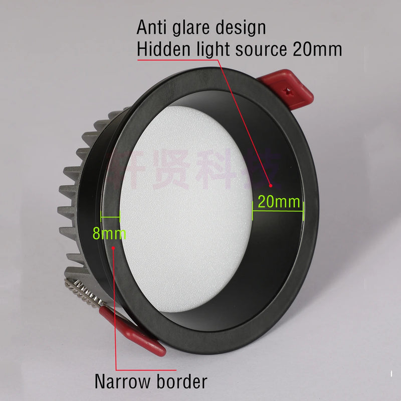 encastré led spot anti-éblouissement aluminium projecteur à intensité variable