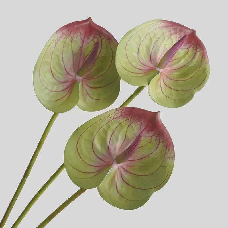 feuilles d'anthurium artificielles pour décoration florale et jardin - vue 9 sur 24