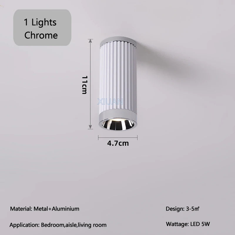 Surface Mount Cloakroom Ceiling Lamps 350 Degree Adjustable LED Spotlight Living Room Aisle Hallway Stair Ceiling Light White - vue 11 sur 14