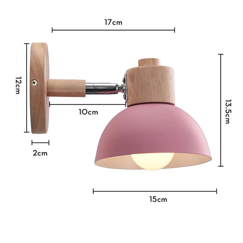 applique murale nordique en bois style mignon et moderne - vue 12 sur 13