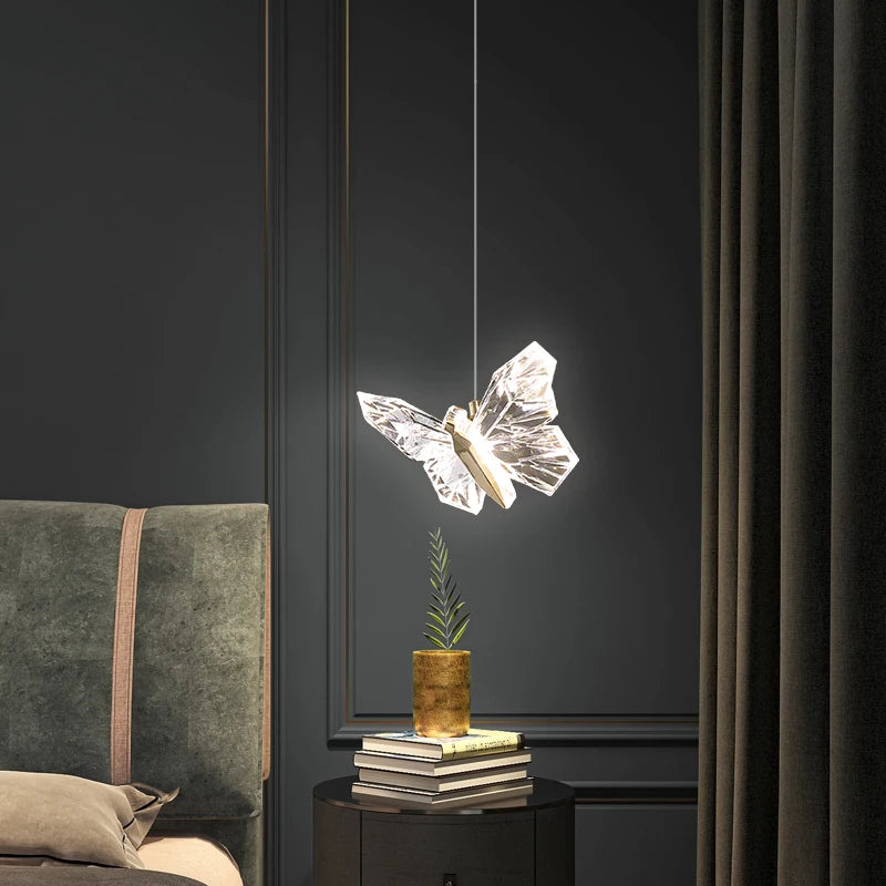 Suspension LED papillon design nordique moderne décoratif d'intérieur