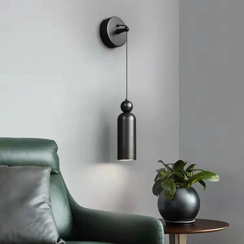 applique murale minimaliste moderne fil réglable en cuivre - vue 5 sur 8