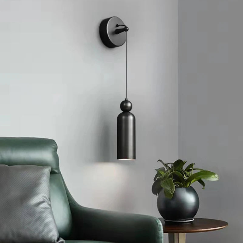 applique murale minimaliste moderne fil réglable en cuivre