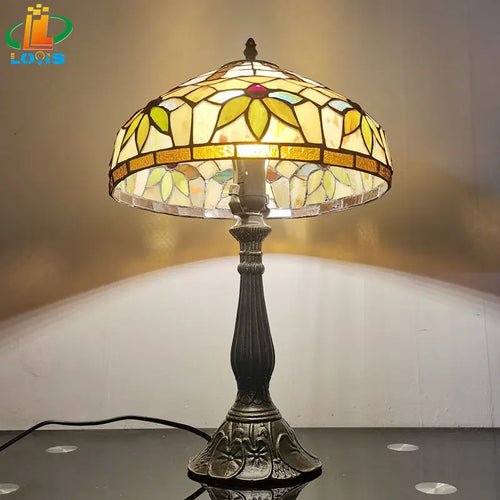 lampe à poser design style tiffany pour lecture et protection des yeux - vue 3 sur 6