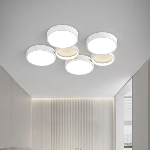 Cercles modernes combinaison Led plafonnier éclairage salon chambre Led minimaliste intelligent plafonniers décor à la maison luminaires