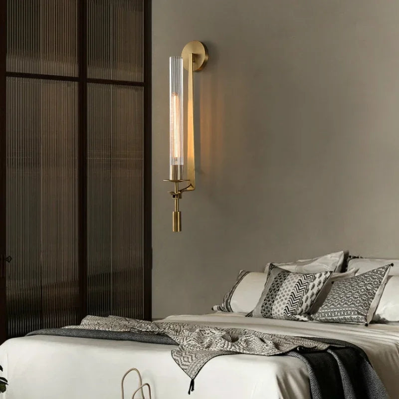 applique murale led moderne décoration en laiton créative - vue 5 sur 8