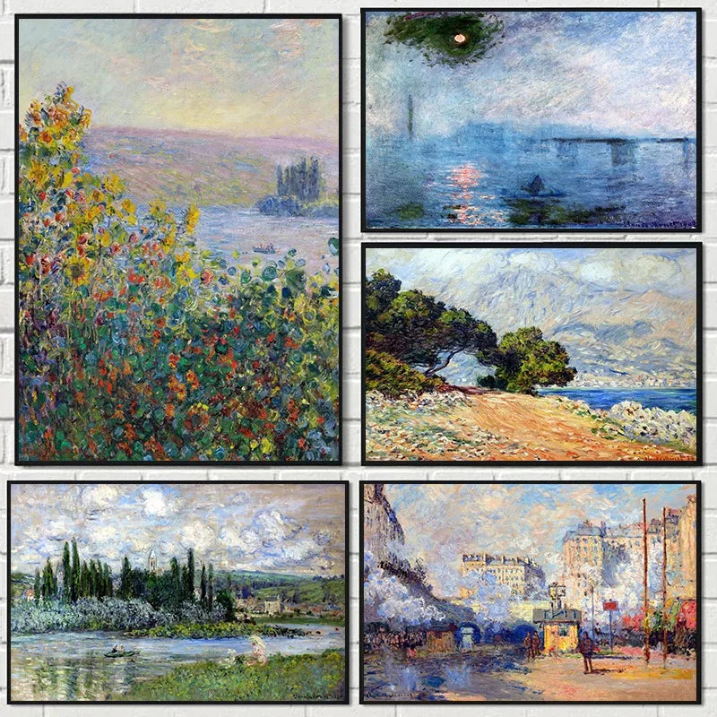 peintures impressionnistes célèbres de claude monet décor mural