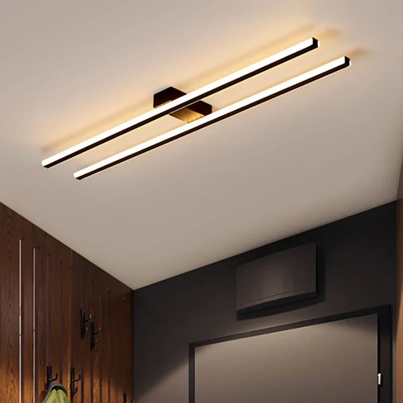 Plafonnier moderne nordique longue barre LED