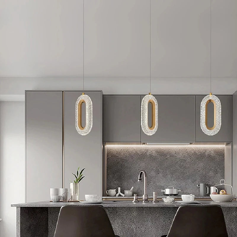 lustre moderne en cristal géométrique pour décoration intérieure - vue 6 sur 10