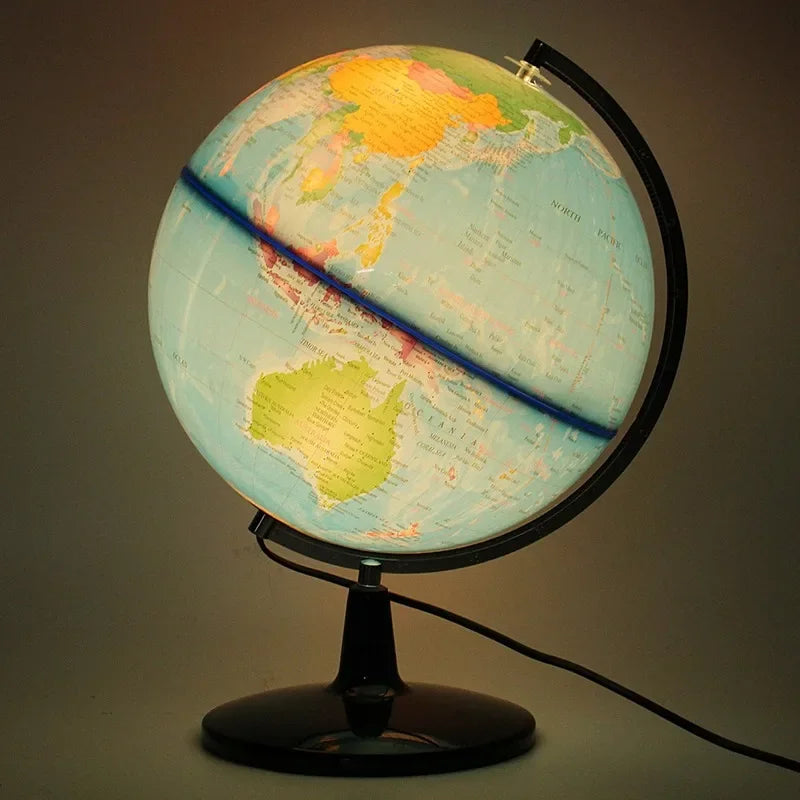 globe terrestre lumineux hd pour étudiants en anglais et chinois - vue 3 sur 7