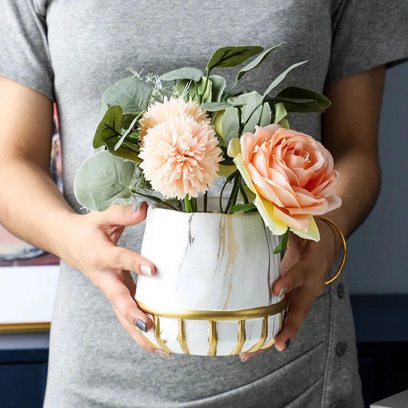 décoration nordique en céramique pour pot de fleurs miniature - vue 5 sur 14