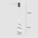Suspension design LED minimaliste ondulé Polino