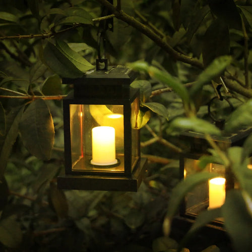 lanternes solaires suspendues lumineuses pour jardin et cour - vue 6 sur 6