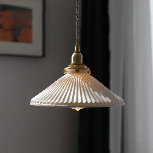 lustre en céramique rétro japonais minimaliste pour décoration intérieure