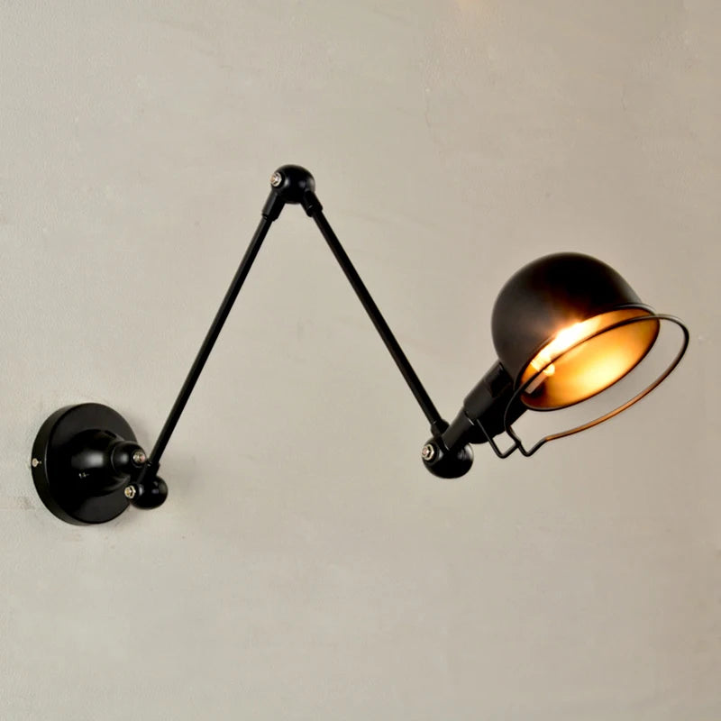 Nordique rétro réglable Joint Long bras applique créative intérieur chambre chevet бра décor à la maison fer applique murale moderne luminaria - vue 3 sur 8