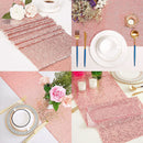 Chemin de table sequins brillants or argent rose