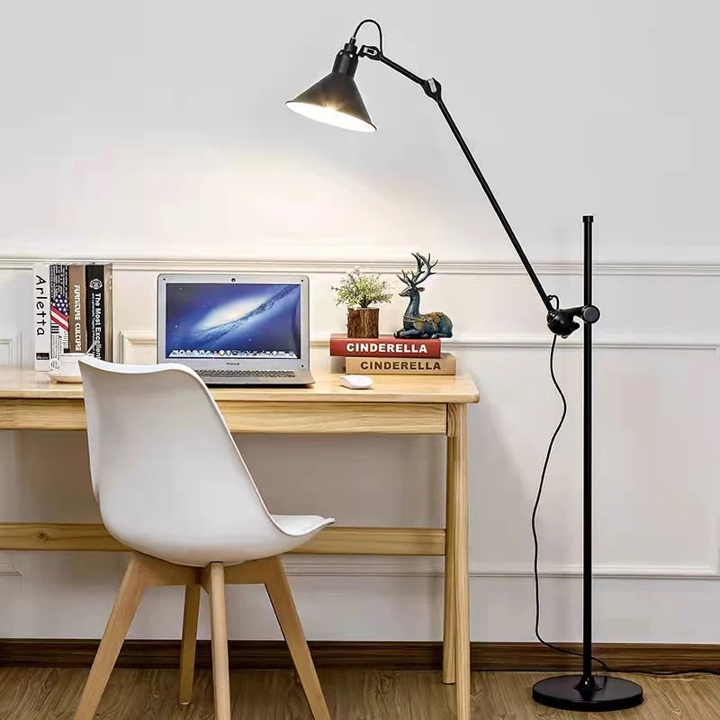 lampadaire vintage rotatif réglable pour éclairage intérieur décoratif