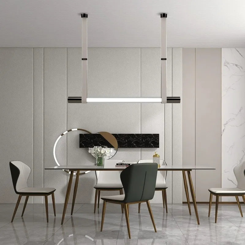 suspension moderne en verre tube pour décoration intérieure - vue 4 sur 7