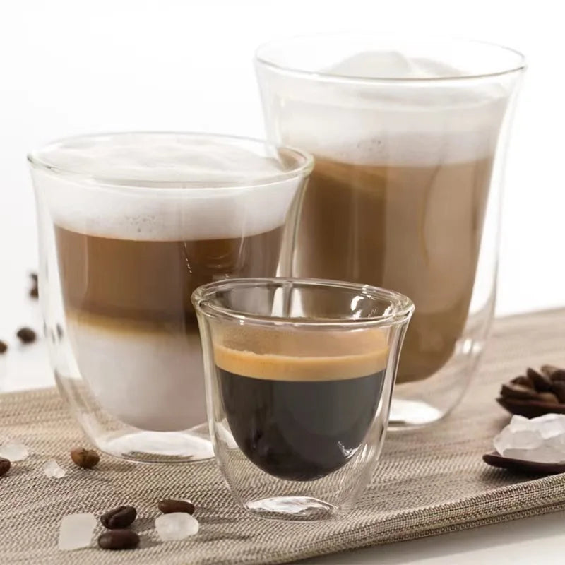 Lot 2 tasses verre double paroi isolant café - vue 6 sur 7