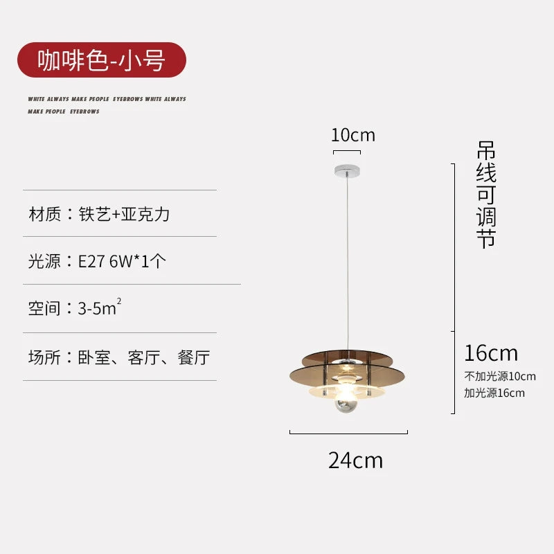 suspension nordique acrylique design ovni pour décoration intérieure - vue 12 sur 12