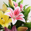 fleurs artificielles de lys pour décoration de jardin et mariage