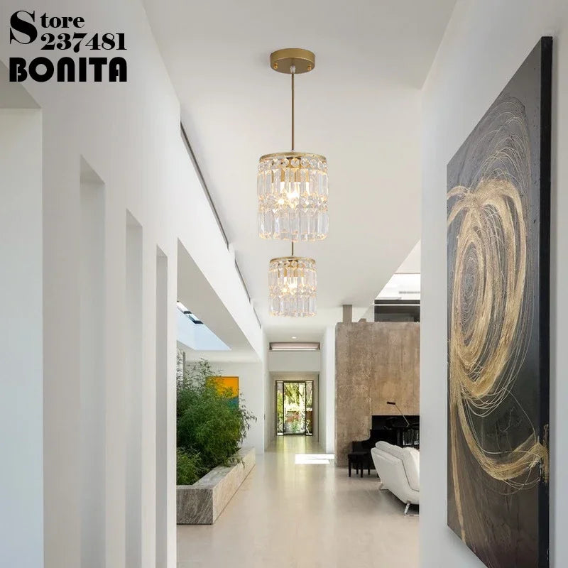 lustre en cristal moderne suspension décorative et brillante - vue 6 sur 14