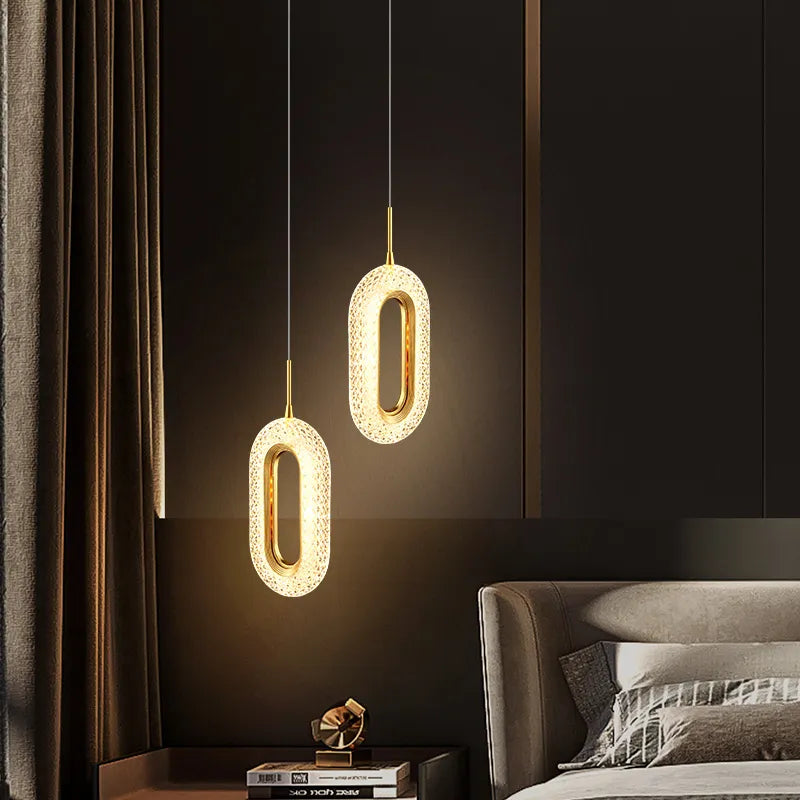 Plafonnier LED suspendu en acrylique au design moderne