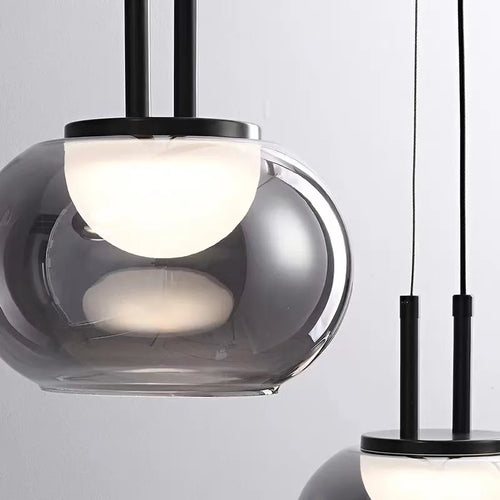 suspension en verre à plusieurs têtes pour intérieur moderne - vue 7 sur 23