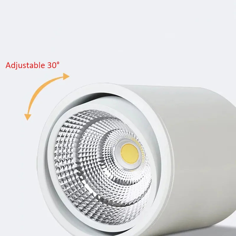 Spot Haute qualité rotatif LED Downlight COB monté en Surface plafonnier puce CREE 24W20W18W15W12W9W Spot réglable AC90-260V