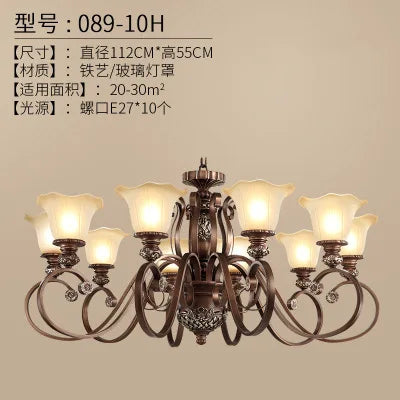 lustre vintage style nordique pour éclairage intérieur élégant - vue 10 sur 13