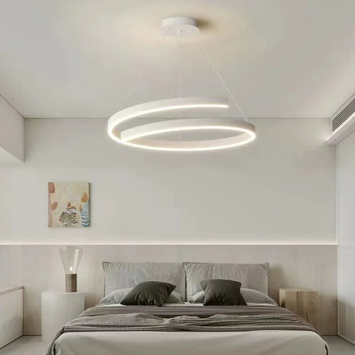 lustre spirale en aluminium led pour décoration maison - vue 2 sur 12