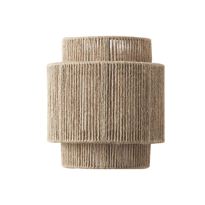 Handmade Hemp Rope Wall Lamp, Home Art Decoration, Bedroom, Hallway, Lobby, Hotel Atmosphere, Sconce E27 Bulb, Creative Light - vue 5 sur 6