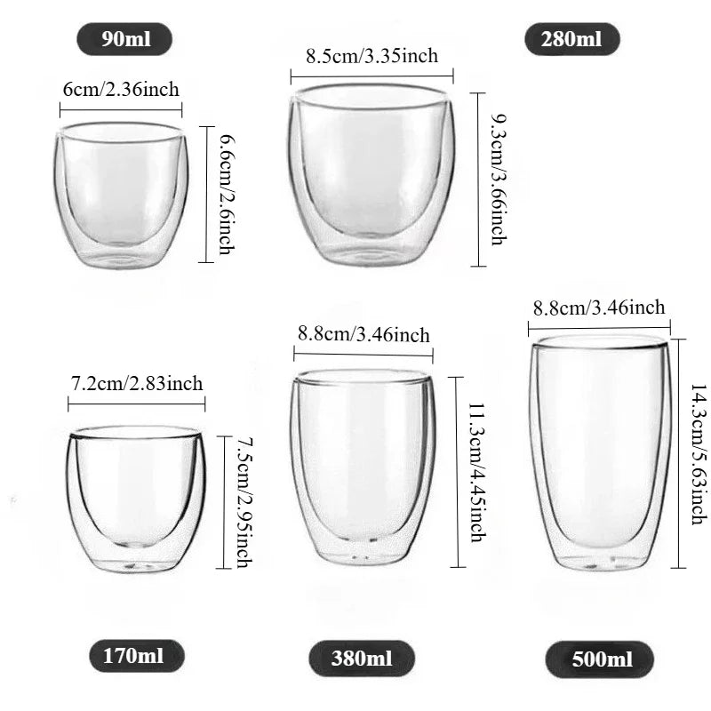 Verre double paroi isolant strié pour café whisky - vue 7 sur 7