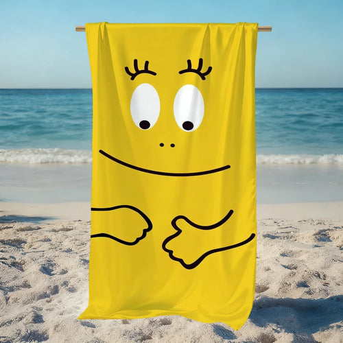 Serviette de plage barbapapa dessin animé séchage rapide