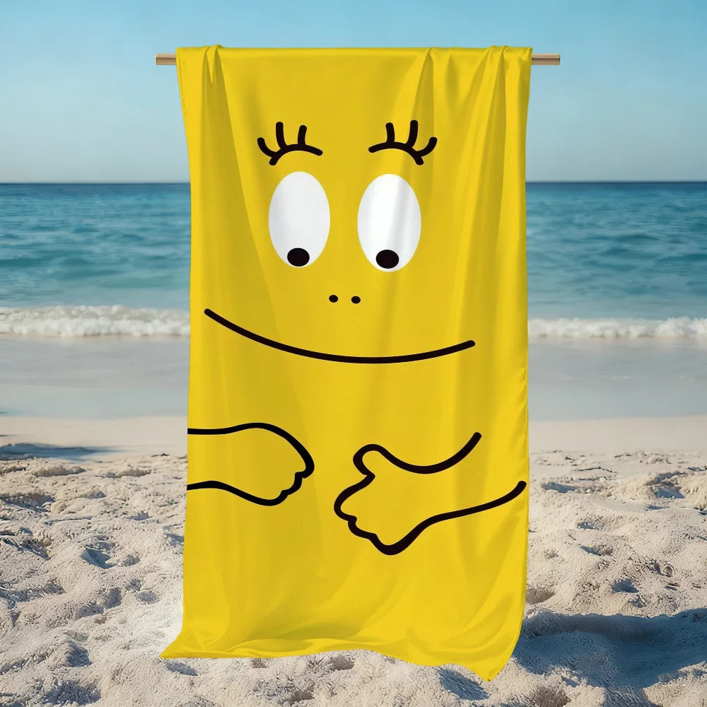 Serviette de plage barbapapa motif cartoon séchage rapide - vue 3 sur 7