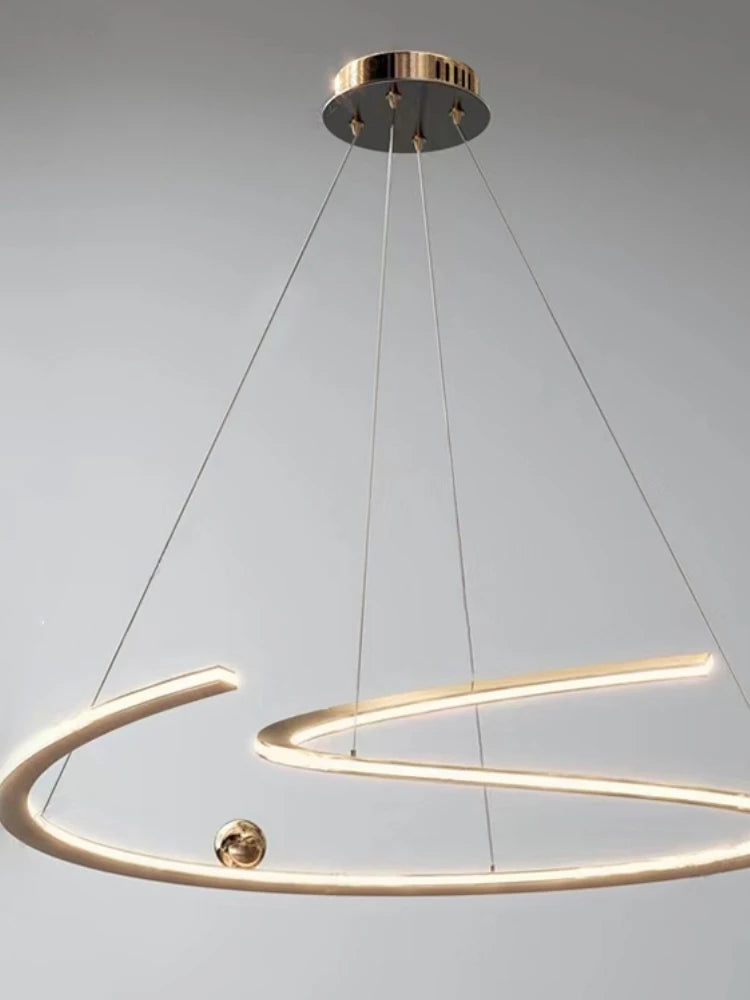 suspension minimaliste italienne à ligne irrégulière pour intérieur moderne - vue 5 sur 9