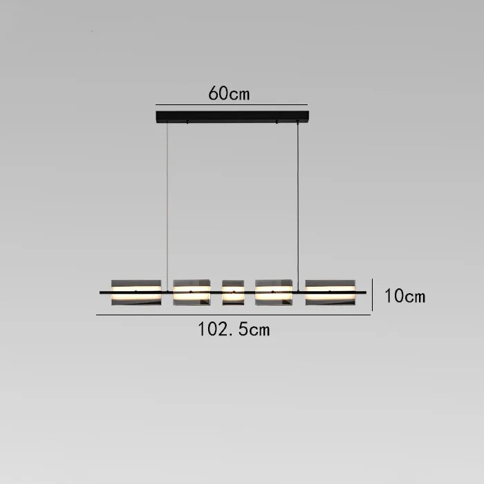 lustre minimaliste italien en cuivre et verre moderne - vue 8 sur 8
