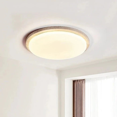 plafonnier led style wabi-sabi japonais en pierre de grotte - vue 2 sur 9