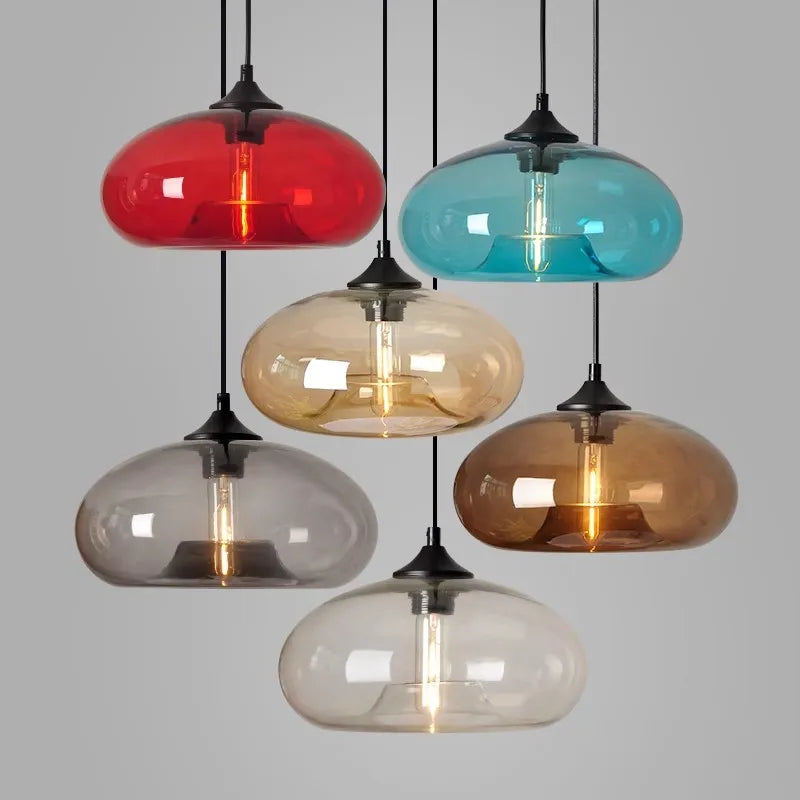 suspension modernes en verre pour restaurant bar boutique - vue 2 sur 12