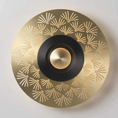 applique murale en cuivre sculpté avec lumières led décoratives - vue 11 sur 12