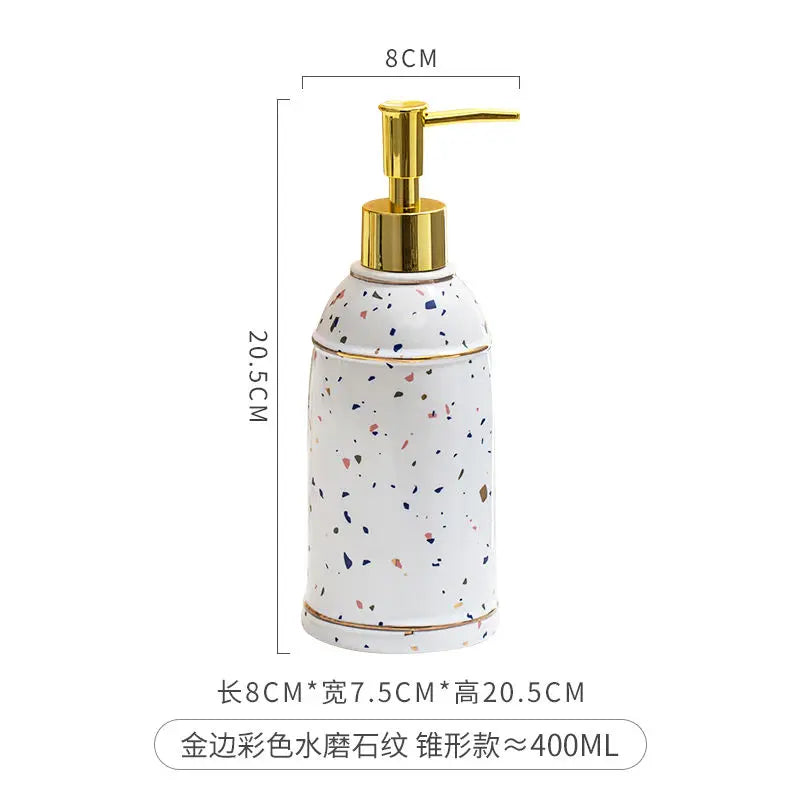 distributeur de savon céramique pour gel douche et désinfectant - vue 28 sur 30